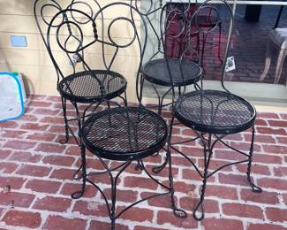 Set of 4 soda fountain chairs