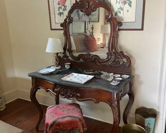 Marble top dressing table