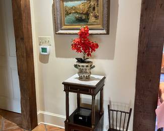 French commode, oil painting