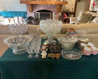 Glass serving pieces