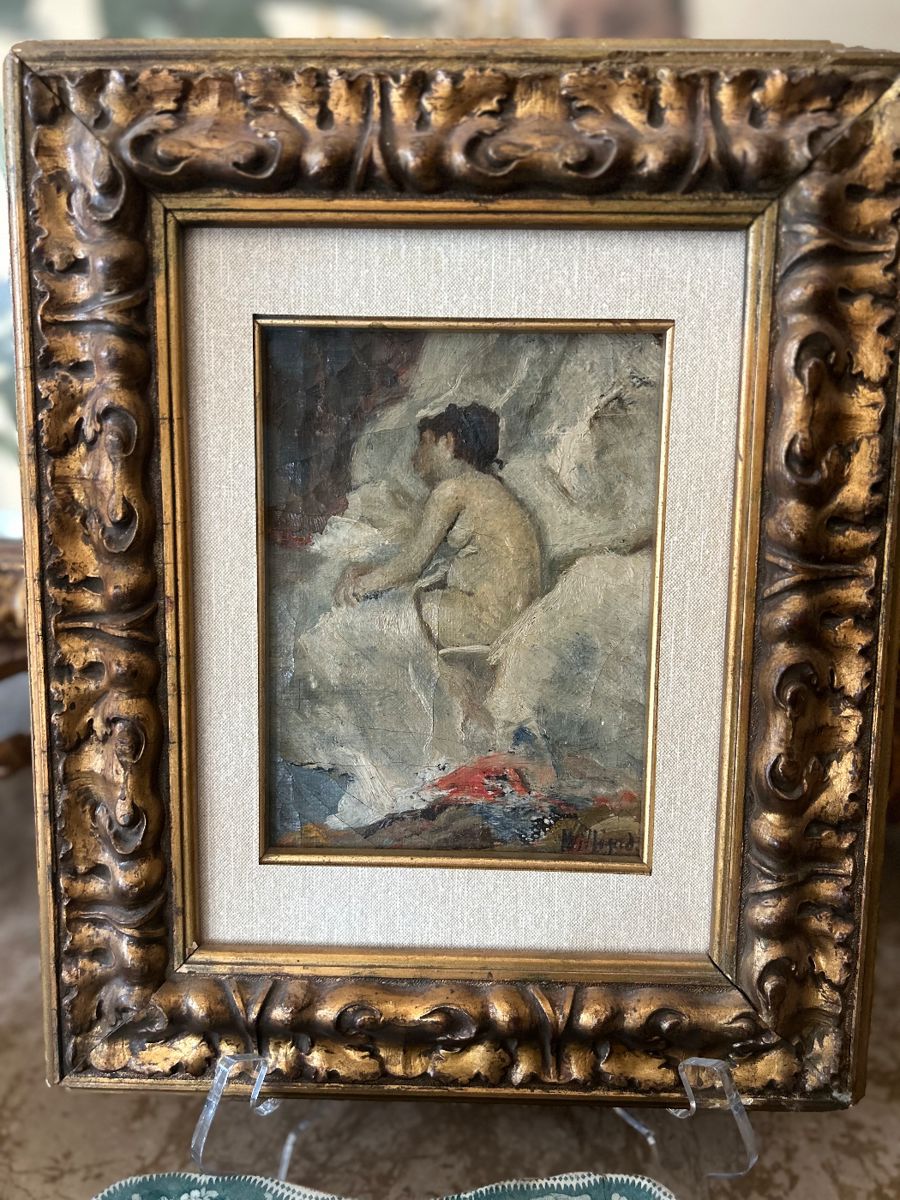 Italian 1800’s framed oil paintings