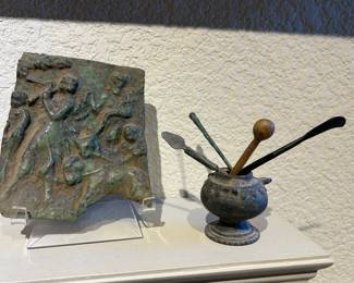 Bronze tiles and tools, 1st century A.D.