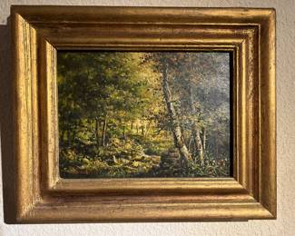 Original, signed oil - antique frames