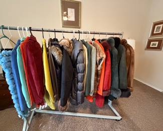 Full selection of ladies coats, sized small to medium