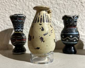 This jar is middle-eastern and dates to 2000 B.C. See the outlines of the wings?
