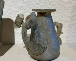 Double spout glass jar, Roman