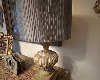 Fabulous Italian lamp: body is an Italian finial from a bannister, 1600’s. Modernized on a copper base.