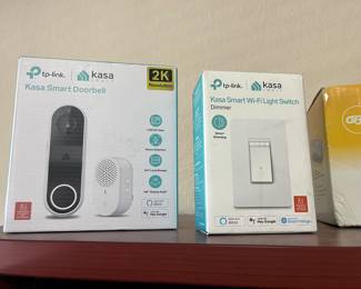 smart doorbell and smart light switch 
