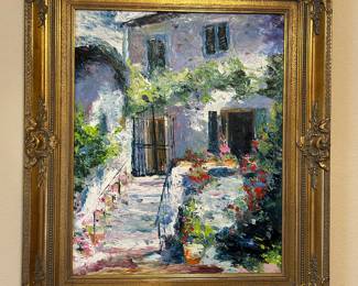 Original oil painting - plen air scene in Venice