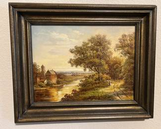 Framed signed oil on canvas