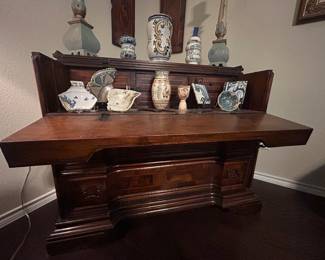 17th or 18th century burl walnut writing desk 