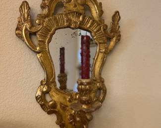 Mirrored sconces - 1800’s Italian. Pair.