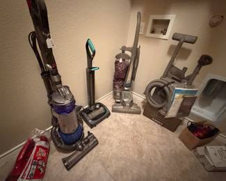 Vaccuums: Kirby Sentria with accessories, Dyson Upright, Bissell, 