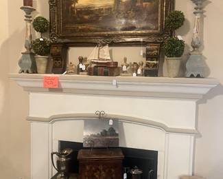 Antique candlesticks, corbels, antique Turkish trunks, art