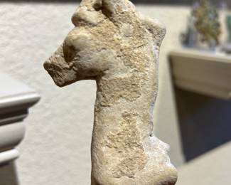 Stone or ceramic horse figure; Roman, possibly a toy