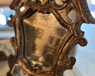 French 1700’s mirror, lucite display