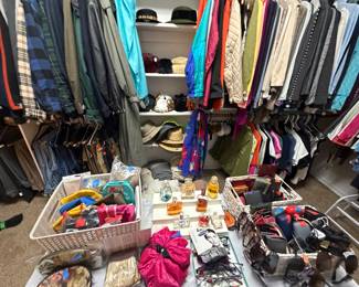 Eyeglasses, sunglasses (Steve Madden, Gucci) perfume (Yve St Laurent) wallets