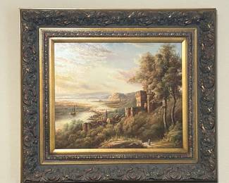 Framed original oil paintings, signed