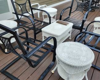 Outdoor patio furniture with cushions