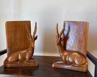 Carved bookends