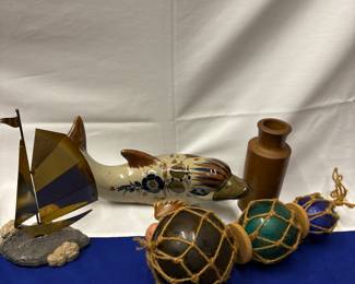 Vintage floats and MCM decor