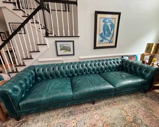 COCOCO Home - The Comfortable Couch Company -https://cococohome.com
Classic Chesterfield Sofa
Leather Mont Blanc - Aquamarine
129" long by 46" deep