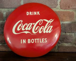 Coke Button Sign 12 inches