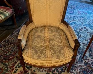 Pair of Antique French Upholstered Armchairs