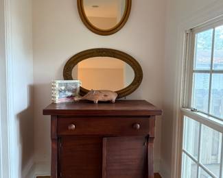 Antique Small Side Board/Wash Stand in Mahogany. Mirrors and more don't forget to hit the basement, it has a separate entertaining quarters