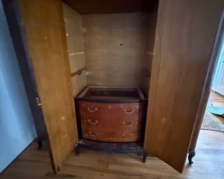 Antique Louis XV Walnut Wardrobe 4 doors needs restoration and will need lots of help to load.