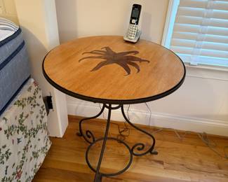 Wood and Metal bistro Table