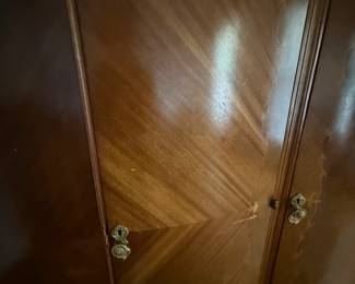 Antique Louis XV Walnut Wardrobe 4 doors needs restoration and will need lots of help to load.