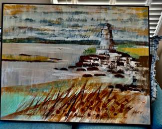 Lighthouse on the Rocky Coast, By Kearns