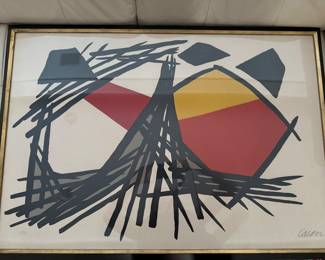 "Le Boucliers" By Alexander Calder, Lithograph pencil signed and numbered 67/90