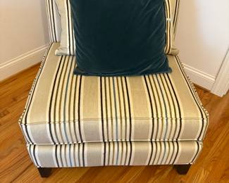 Striped slipper chair