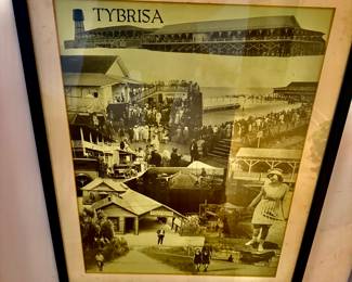 Framed vintage print of the Tybrisa Pier.