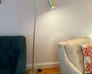 Mid Century Brass Floor Lamp