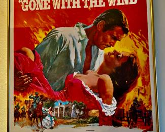 Framed Gone with the Wind Vintage Poster