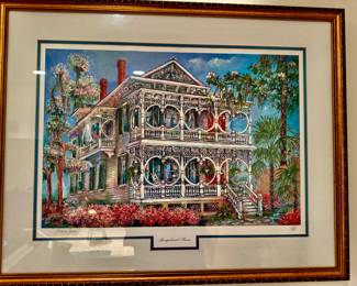 "The Gingerbread House" By  Sharon Saseen pencil signed and numbered 445/500 