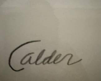 Alexander Calder lithograph, Eternity, pencil signed "Calder" lower right and "EA" lower left.Appx 16 1/2" x 13" viewed, frame appx 26 1/2" x 23". Very good condition.