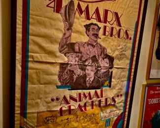  framed movie poster for the Marx Brothers' film Animal Crackers, released in 1930