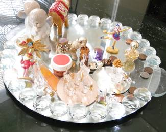 Center tray small crystal items