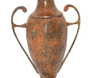 double handled metal urn/vase