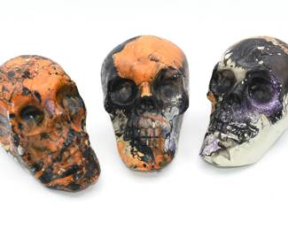 hydro dipped plastic skulls
