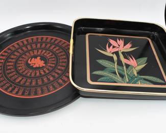 two serving trays