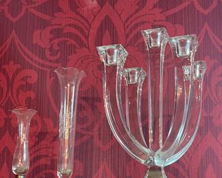 NACHTMANN CRYSTAL 5 ARM CANDELABRA