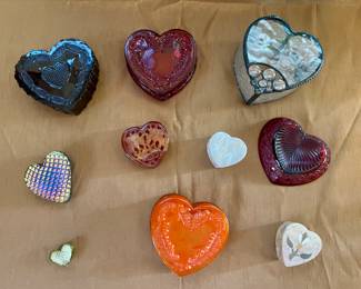 DEGENHART GLASS HEART JEWEL BOX-BEAUTIFUL ORANGE SLAG GLASS!