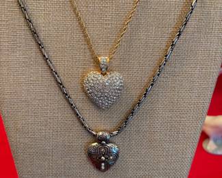 SWAROVSKI PAVE HEART NECKLACE, BRIGHTON RENO HEART NECKLACE