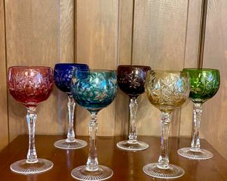 SET OF 6 NACHTMANN WINE HOCK GLASSES