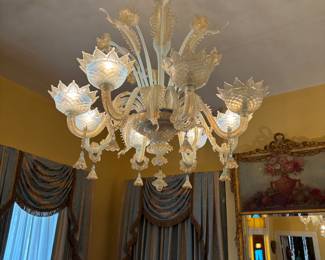 GORGEOUS VENETIAN MURANO GLASS CHANDELIER-BUYER WILL BE RESPONSIBLE FOR REMOVAL & PACKING